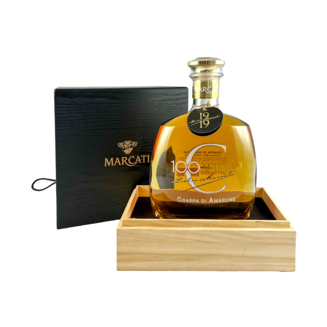Grappa di Amarone 100 Anni con astuccio – Marcati