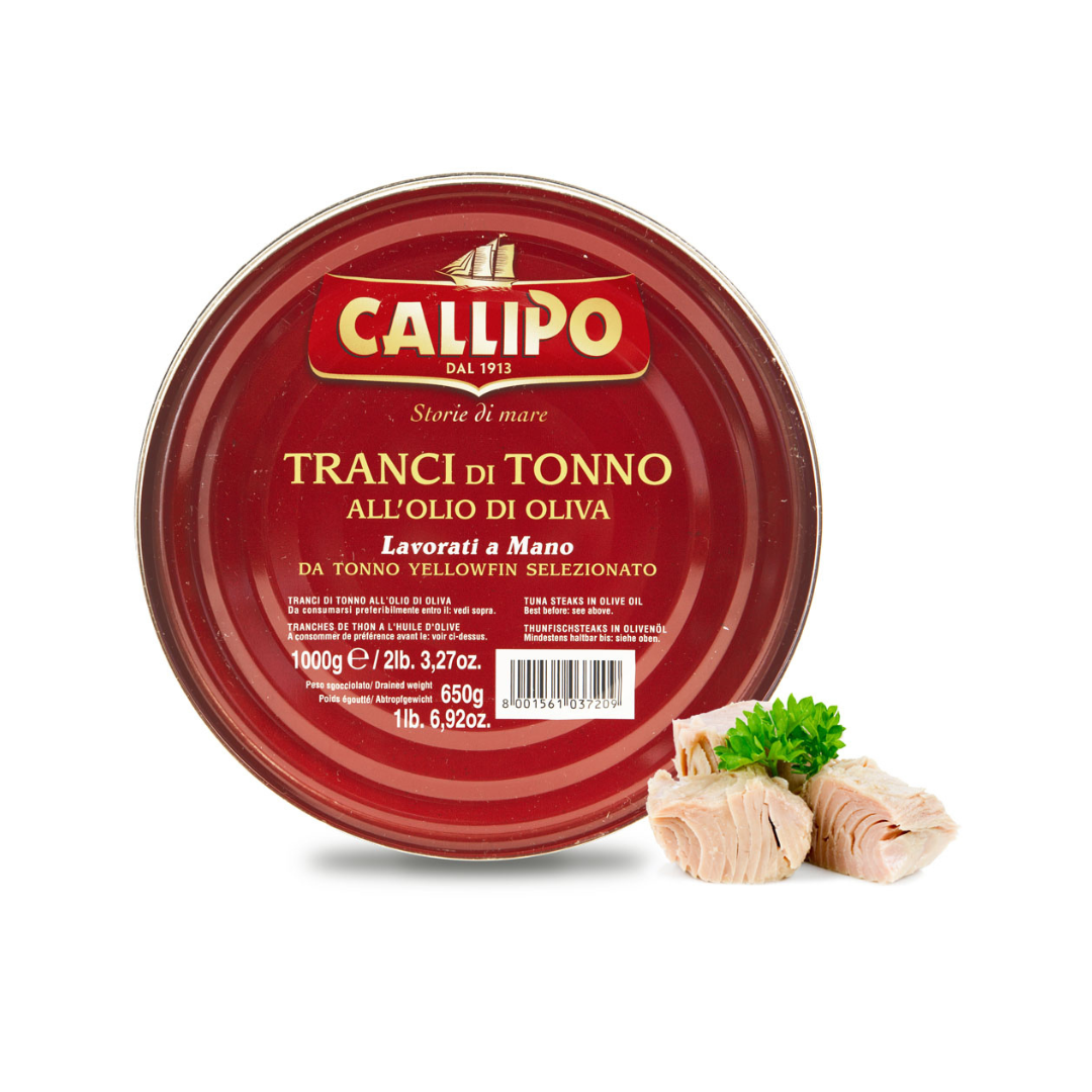 Tranci di tonno lavorati a mano all'olio di oliva - Callipo