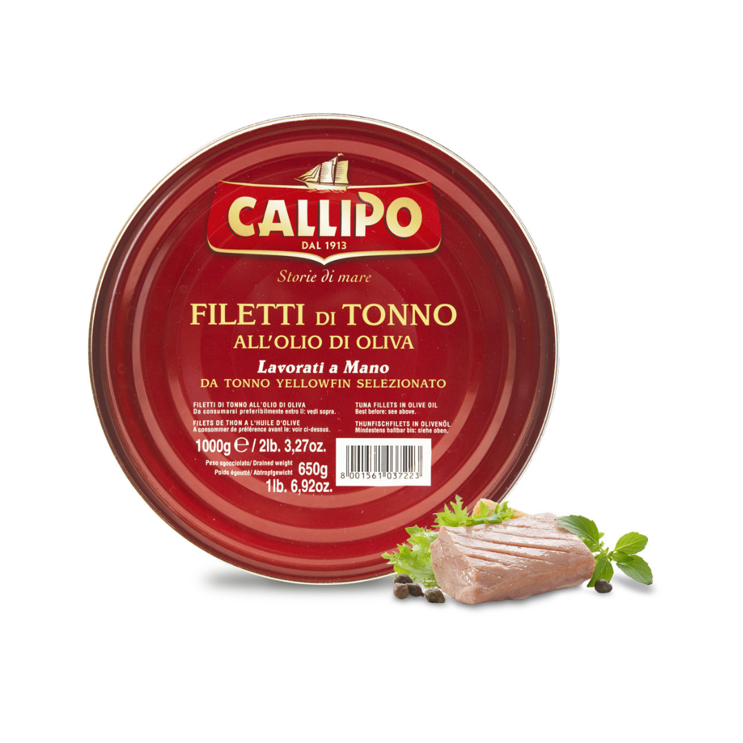 Filetti di tonno lavorati a mano all'olio di oliva - Callipo
