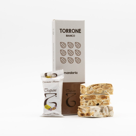 Torrone bianco alle mandorle 100 gr - Torrone Trapani